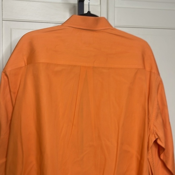 Cinch Men's Button-Down Western Dressy Shirt Solid Orange Size XL Collared - Picture 8 of 12
